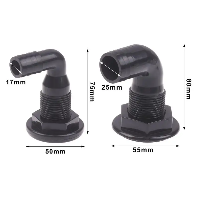 

Дренажный фитинг для яхт 90 градусов, выходной патрубок для сливной системы, колено для шланга палубного дренажа, фитинг для сливного насоса через корпус судна