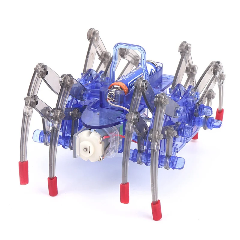 Hot Sale New Electric Robot Spider Toy DIY Educational Stem Robotic Assembles Kits for Kids Christmas Halloween Birthday Gifts