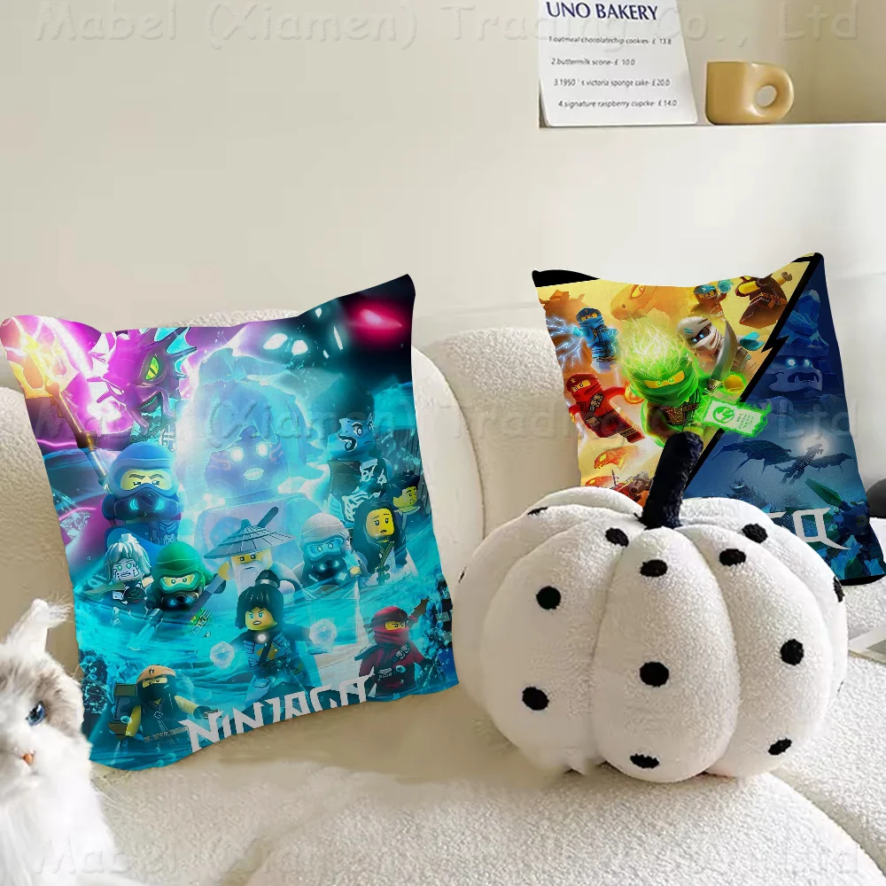 Cool Cartoon-N-Ninjago Cushion Cover Inches Farmhouse Decor Home Throw Pillow Covers For Couch Decorations