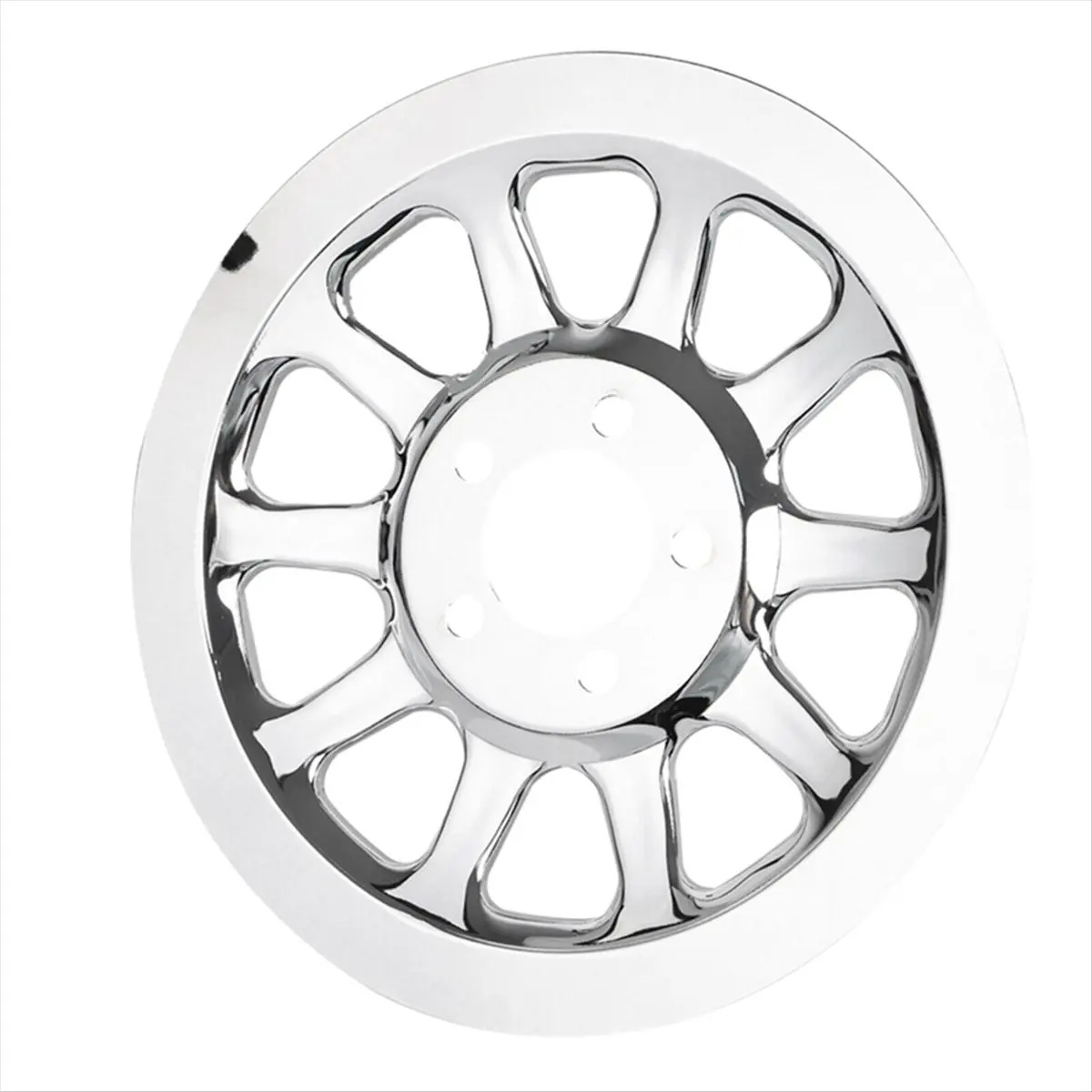 #66J Motorcycle Rear Pulley Cover,Outer Pulley Cover 66 Tooth Chrome Rear Pulley Insert for Harley (Silver Plating)