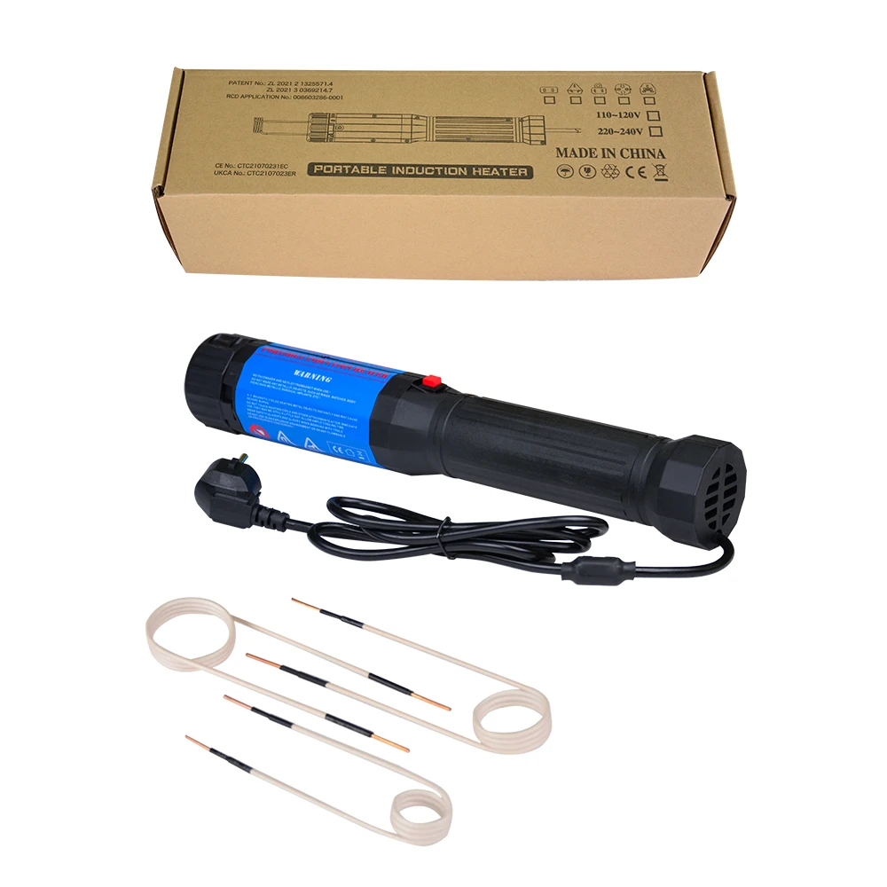 ערכת חימום אינדוקציה מגנטית בהספק 1400W לרכבים, מכונת חימום אינדוקציה ללא להבה עם 3 קוטבים, כלי תיקונים לרכב 110V/220V