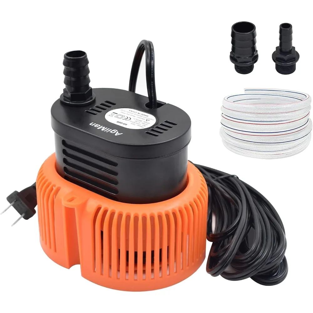 

Submersible Swimming Pool Cover Pump Above Ground Inground Water Removal Sump Pump with 16ft Drainage Hose 25ft Power Cord