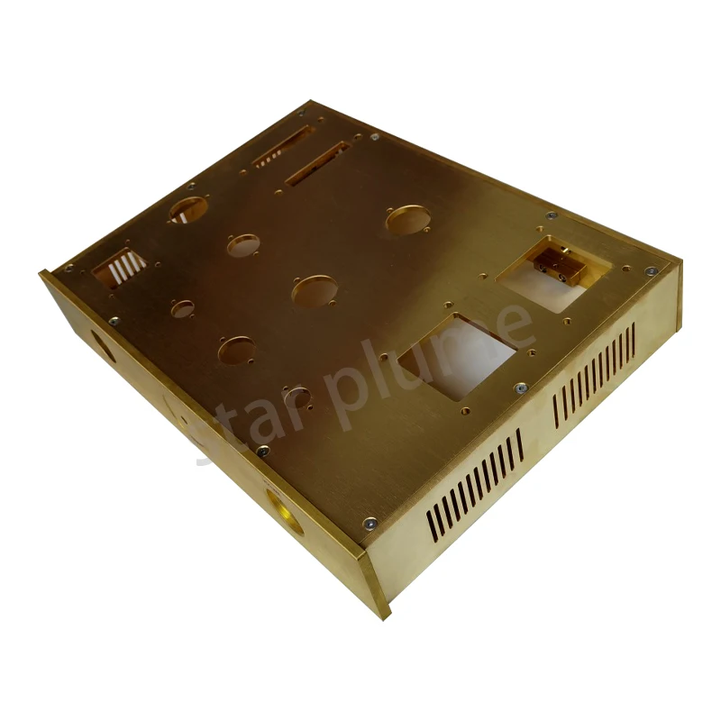 (420*310*70mm) Full Copper Power Amplifier Case Imitation AN300B Vacuum Tube Amplifier Chassis Preamplifier Case Shell DIY Box