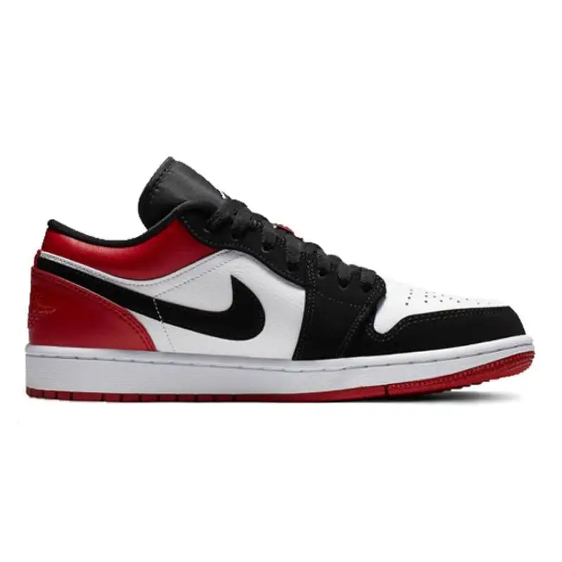 Nike Air Jordan 1 Low 'Black Toe' Sneakers shoes 553558-116