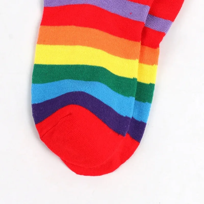 1 Set Rainbow Gloves Over Knee Thigh High Socks Set for Girls School JK Uniform Cosplay Accessories Arm Leg Warmers Oversleeves view 6