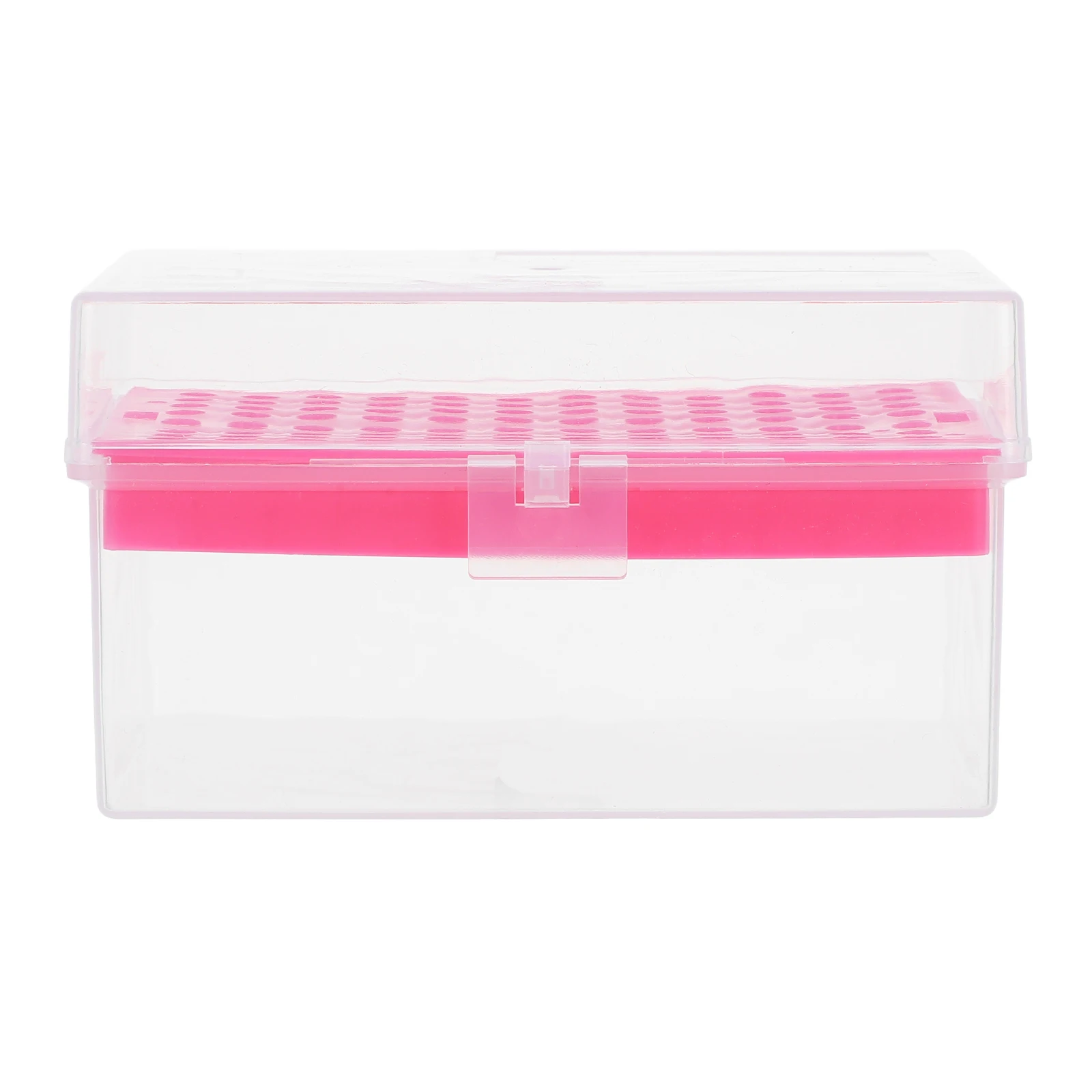 

Pipette Tip Tube Container Test Rack Holder Laboratory Plastic Storage Multicompartment Transparent Lid Space