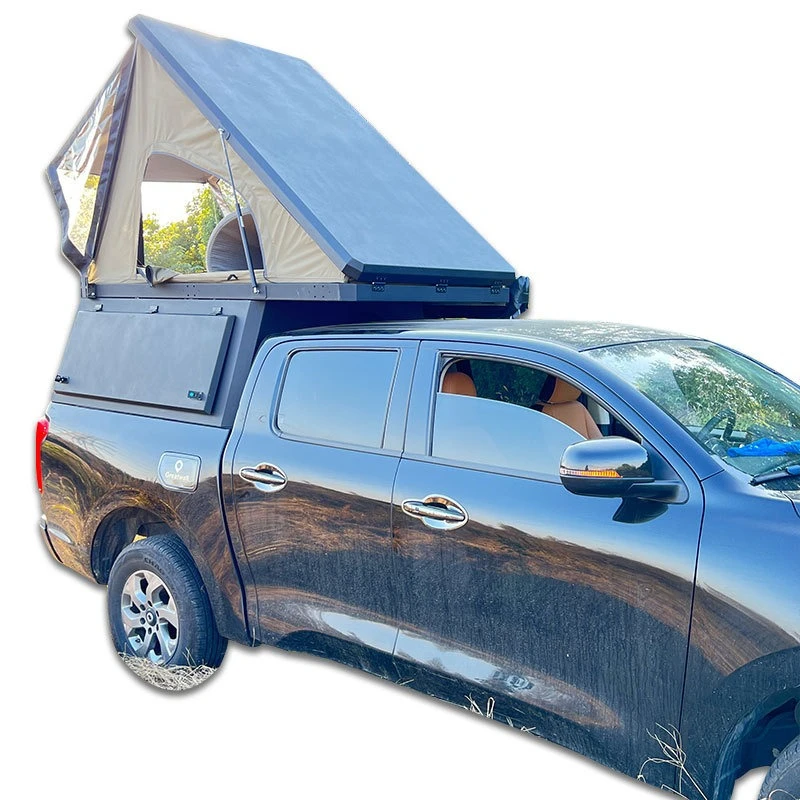 Pickup truck camper modified three-door high cover rear cover