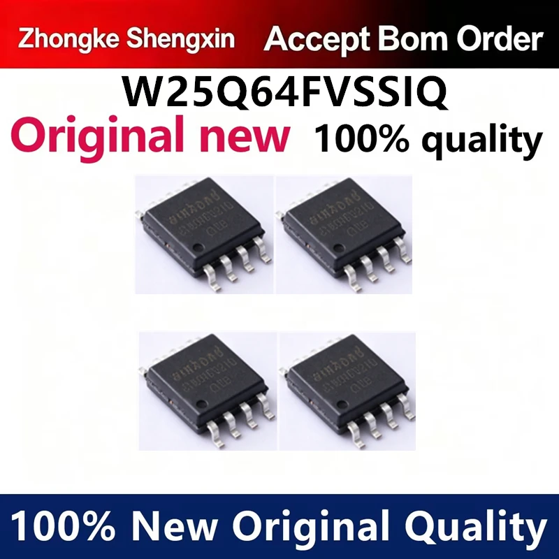 （5pcs-100pcs）Original genuine patch W25Q64FVSSIQ SOIC-8 3V 64M bit serial flash memory chip