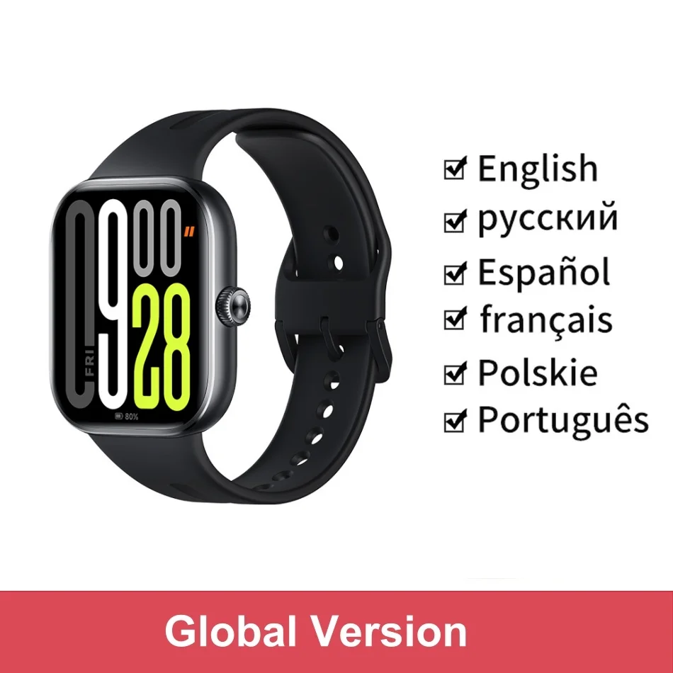 Global Version Xiaomi Redmi Watch 5 Lite 1.96'' AMOLED 18-Day Battery life Built-in GNSS 150+ Modes Smart Watch Bluetooth Call