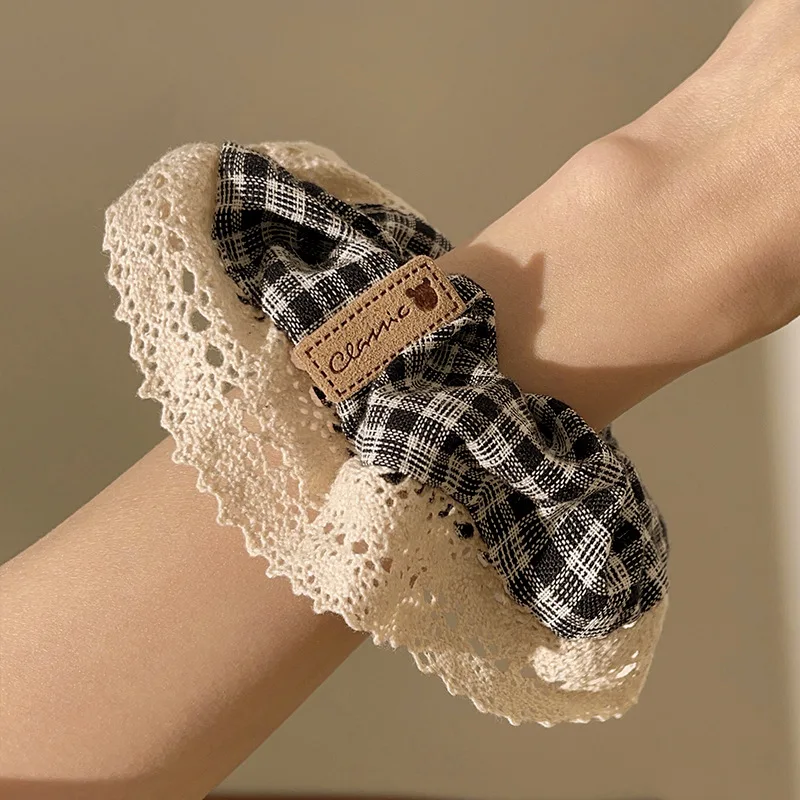 سوبر الجنية الدانتيل الأمعاء الغليظة عقال شريط مطاطي حبل الشعر لسانتا الفرنسية الرجعية ملحق العلاقات الشعر الفقرة El Cabello