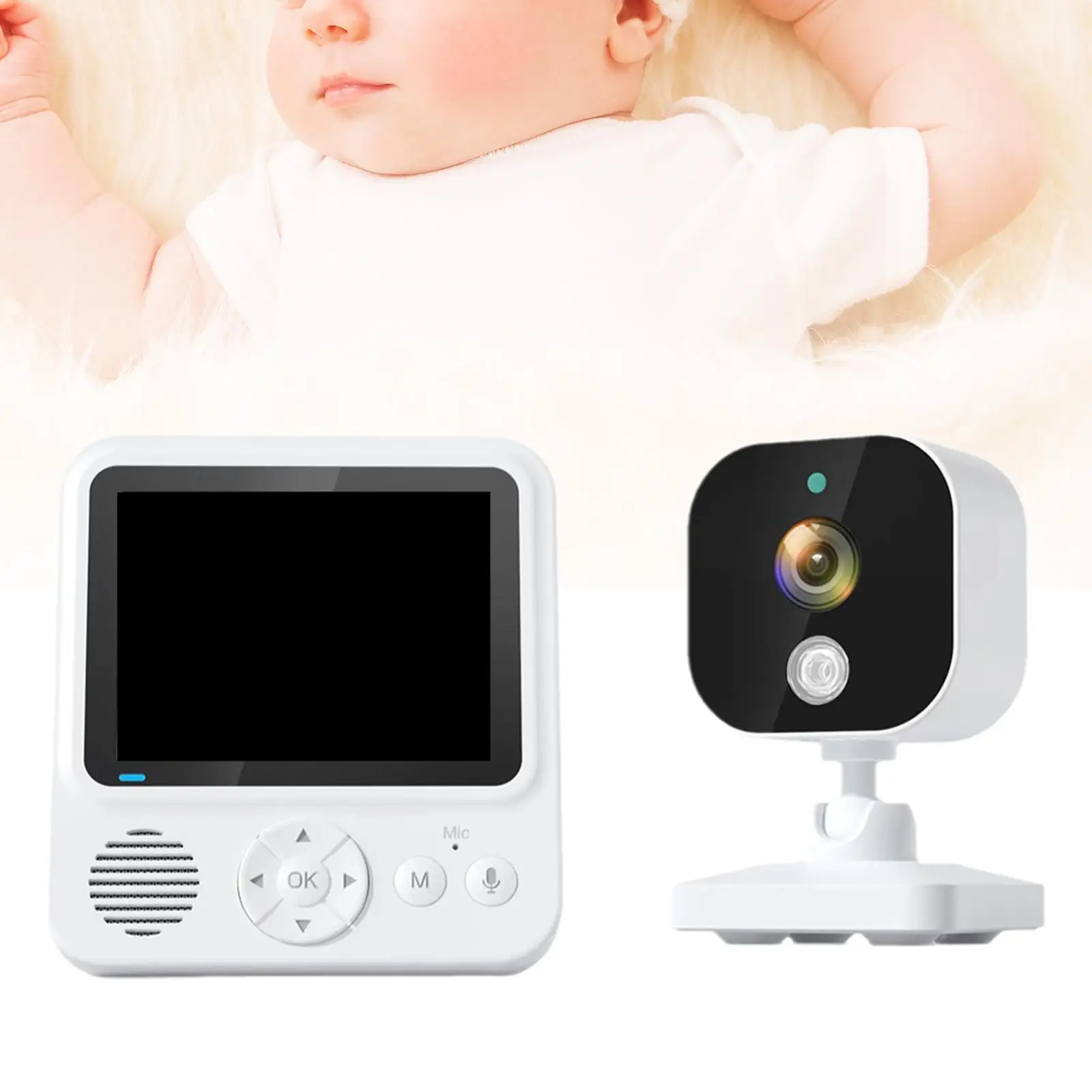 

Video Call Security Camera Motion Detection Recording Wireless Security Camera Two Way Video for Bedroom Nursery Living Room Pet