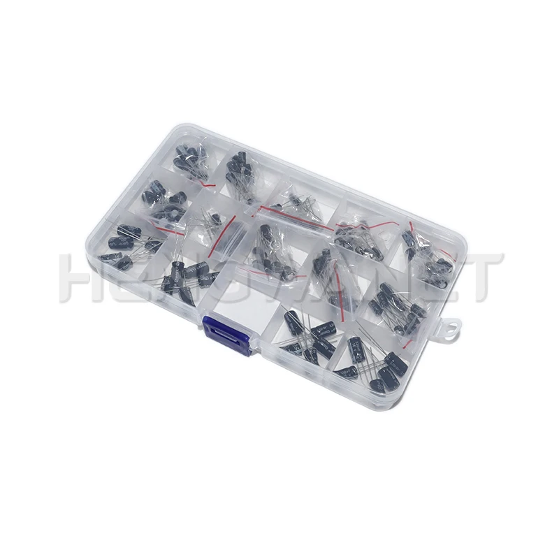 120Pcs 12 Kinds Electrolytic Capacitors Range 1UF-470UF Assortment Kit, 16V/25V/50V Aluminum Radial Electrolytic Capacitors