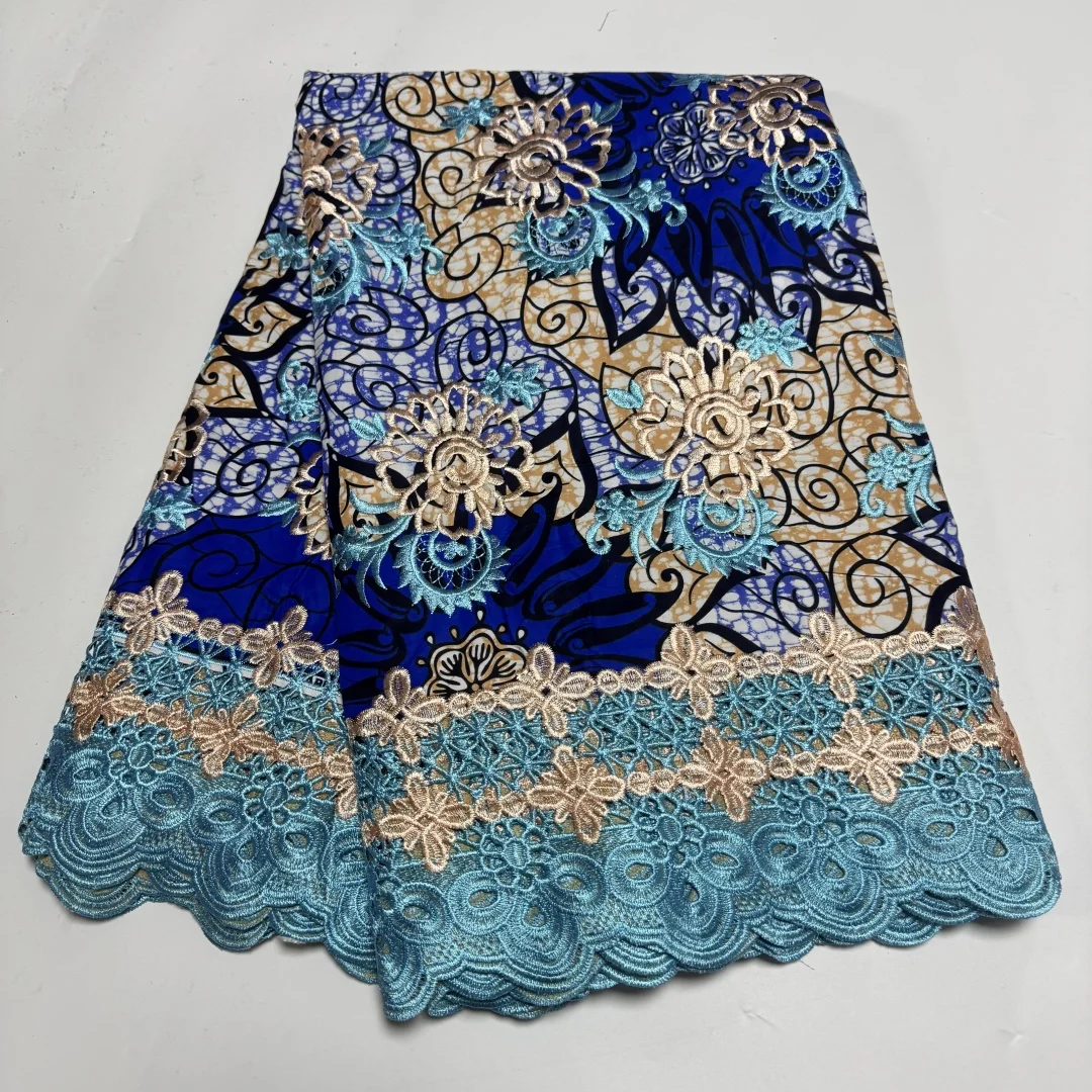 2025 النيجيري الدانتيل الشمع طباعة الأقمشة الأفريقية عالية الجودة ل خليط نمط جديد النسيج للملابس ديكور المنزل TS11