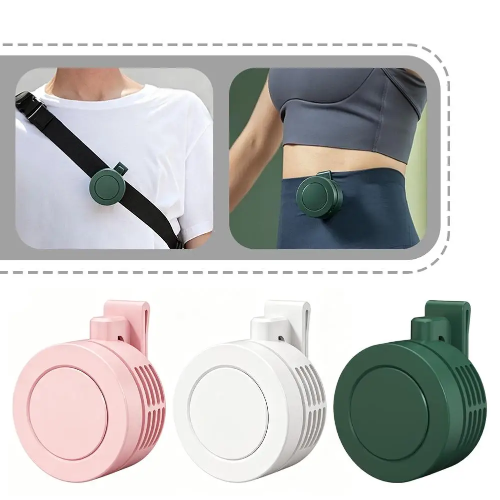 Mini Wearable Waist Fan With Strong Wind For Outdoor Activities Rechargeable Clip-On Waist Fan To Keep Cool In Hot Weather