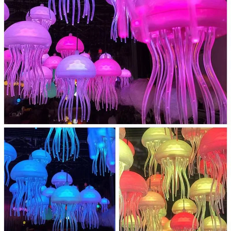 تغيير لون الشمسية قنديل البحر مصابيح حديقة Led قنديل البحر مصباح اللون تغيير Rgb المزاج ضوء السوق الليلي شارع الديكور