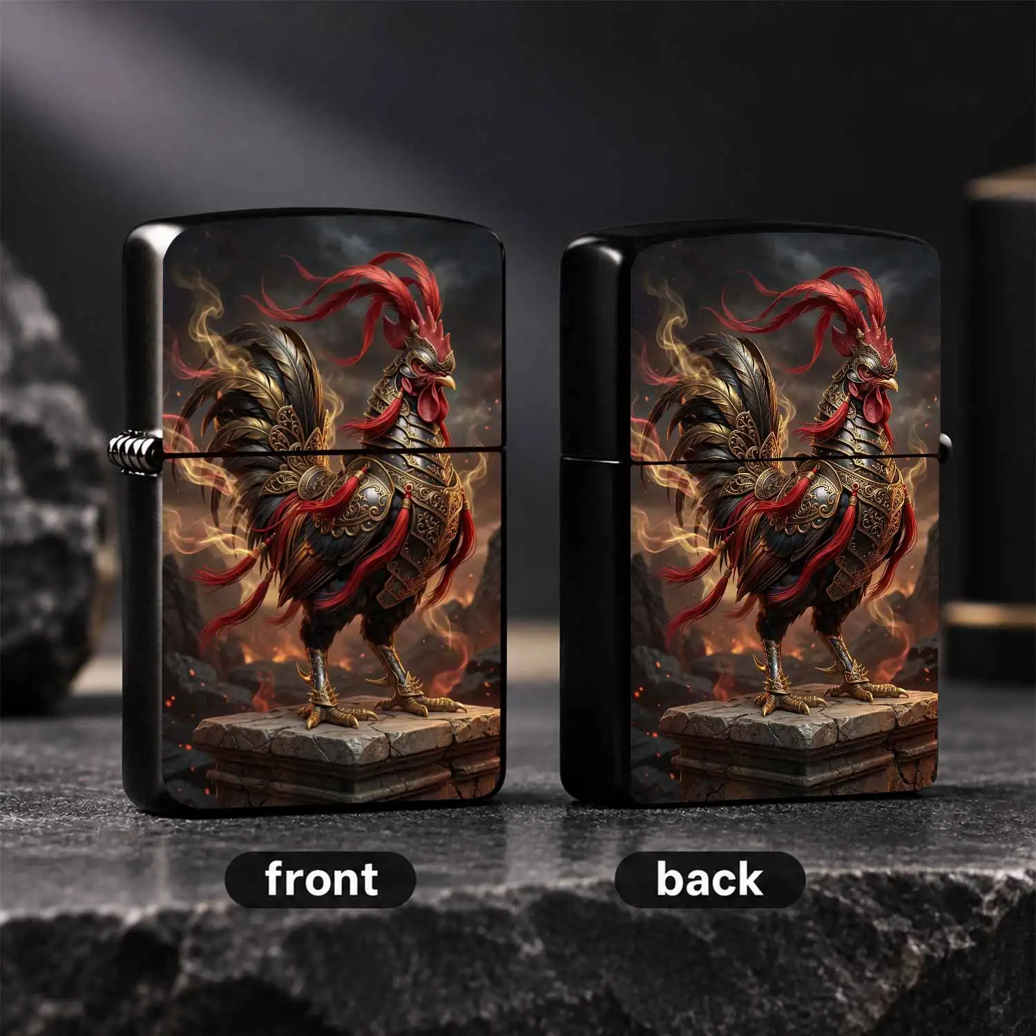Creative Armored Rooster Lighter Full-scenario Adaptation Portable Daily Carry TrendyZodiac Themed Exquisite Decor Gift for Personal Use Gifting Unique Practical Item With Distinct Aesthetic A Humorou A Humorous And Interesting Lighter