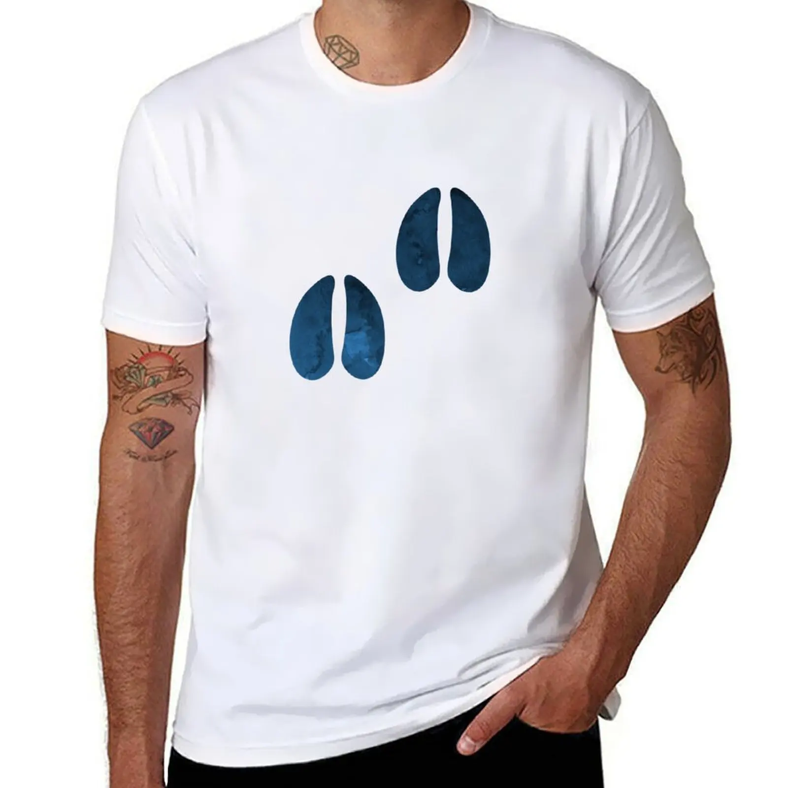 

Deer Footprints T-Shirt cotton t shirt man man t shirt graphic T-Shirt