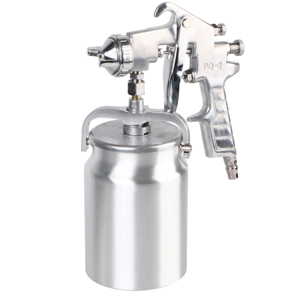 HVLP Spray Paint Machine PQ-2 Handle Spray Tool Silver With 2 MM Nozzle Pneumatic Sprayer Anti-Rust Paint Sprayer