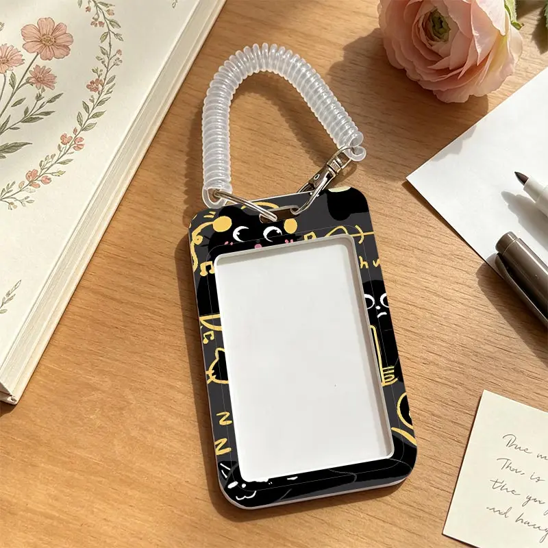 Card Sleeve for Credential Badge Holder Pendant Keychain Kpop Photocard Holder Student Bus/Meal Card Protection Case