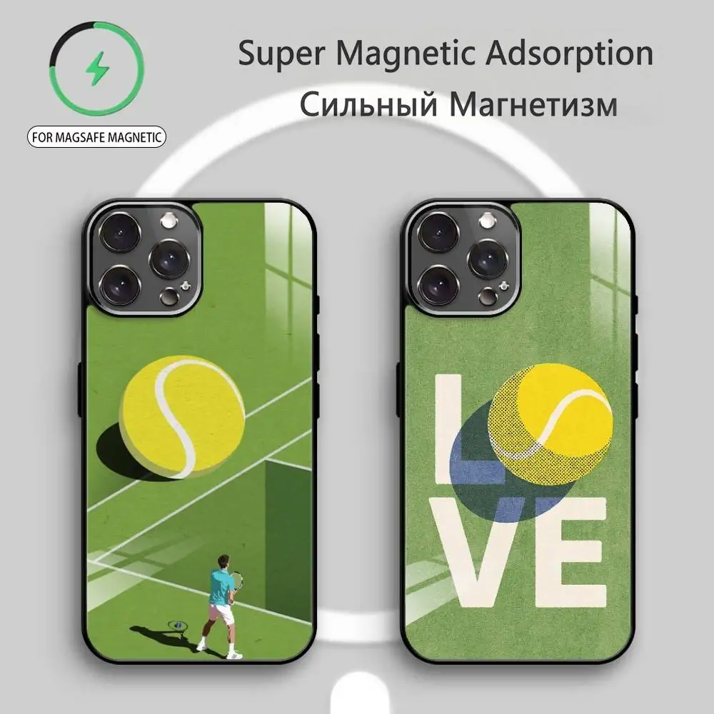 

T-Tennis B-Ball S-Sport Phone Case For iPhone17,16,15,14,13,12,11 Plus,Pro Max Magnetic For Magsafe Wireless Charging