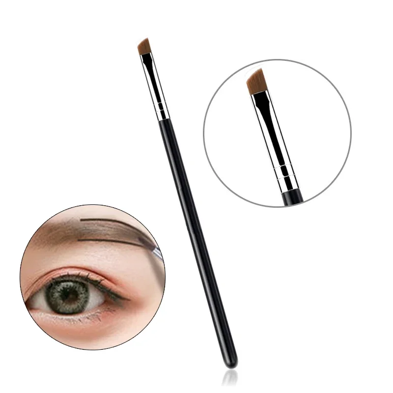 Pinceau eyeliner doux, 1 pièce, accessoire de maquillage, cosmétique, pour sourcils, crème, poudre, applicateur, fibre, cheveux, yeux