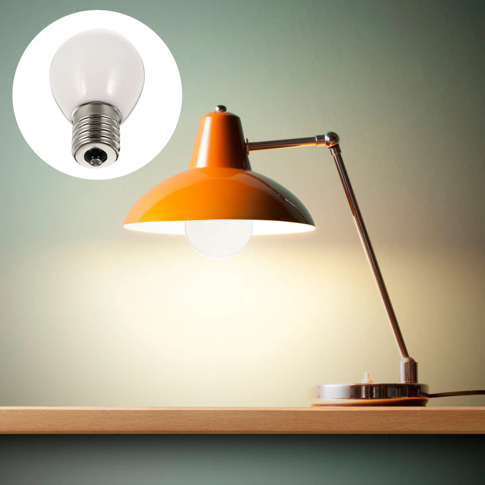 لمبة زجاجية متينة بيضاء حليبية مزخرفة LED E17 بديلة طويلة العمر وآمنة للاستبدال المصباح الكهربي سهلة التركيب #2