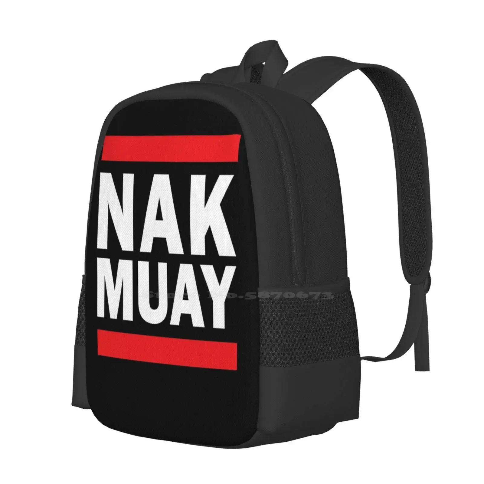 Muay Thai Strikers Nak Muay Fighter Backpack For Student School Laptop Travel Bag Rap Martial Arts Kickboxing Karate Thailand