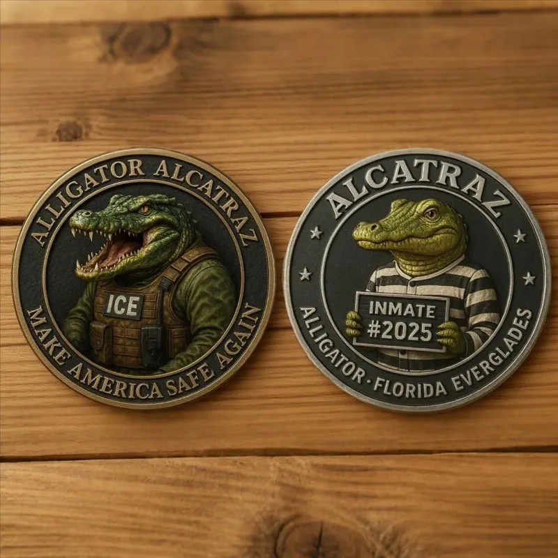 Alligator Alcatraz Merch Alligator Alcatraz Collectible Coin Novelty 2025 Florida Everglades Alligator Alcatraz Coin Gifts