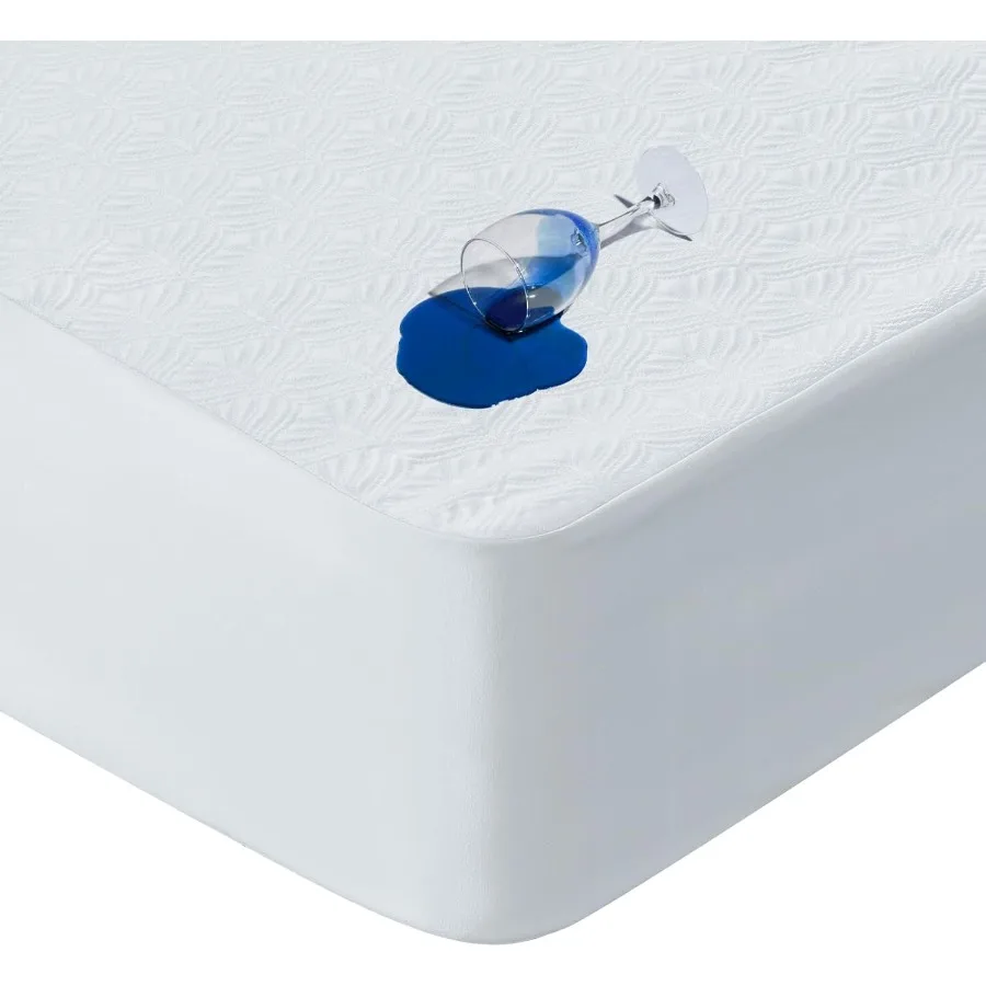 

Waterproof Mattress Protector Deep Pocket Cooling Bed Cover for Queen King Twin Size Mattresses Washable Breathable Noiseless M