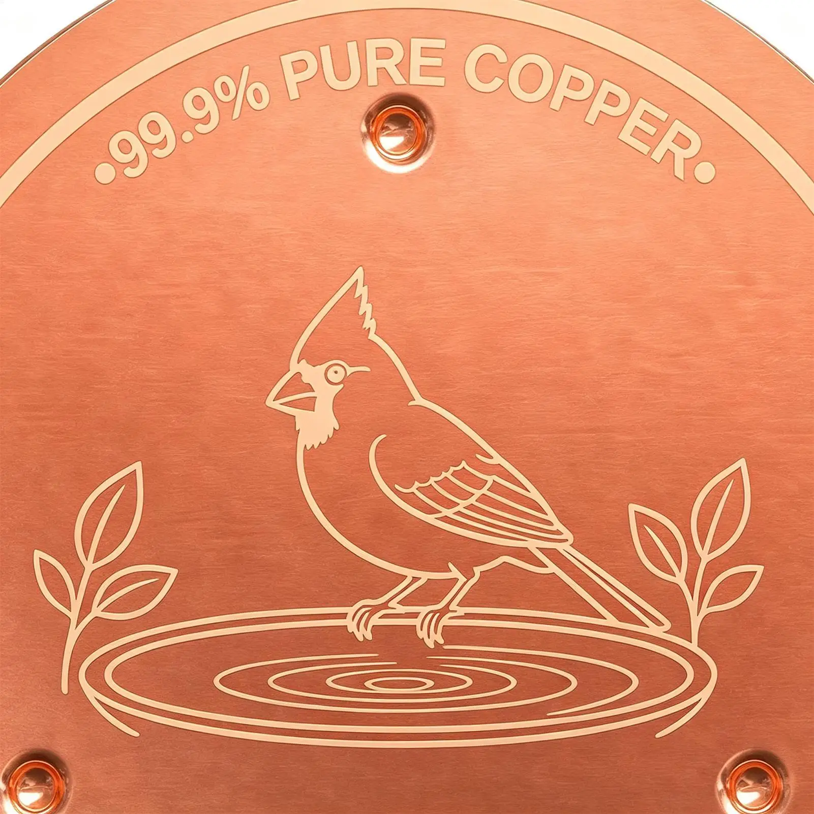Copper Disc For Bird Bath Ponds Purifier Triple Point Support Birdbath Copper Bird Bath Purification Disk For Ponds Outdoor