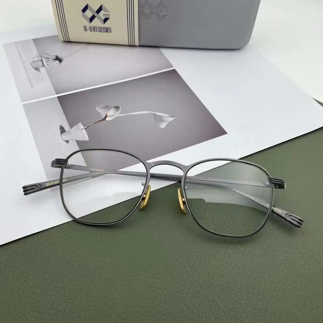 

2022 Eyeglasses Men Light Luxury Brand Ultra-light Pure Titanium Square Glasses Frame Literary Stylish Style Prescription