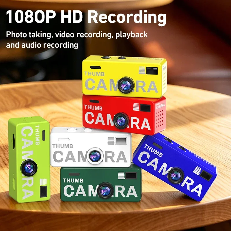 G6 Thumb Camera 1080P Mini Camcorder 0.96 Inch Retro Portable Pocket CCD Video Photo Camera for Students Outdoor