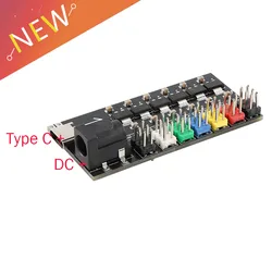 Multi-channel Power Supply Voltage Regulator Module Board with Type-C and DC Socket AMS1117-1.2V/1.5V/1.8V/2.5V/3.3V/5.0V 800mA