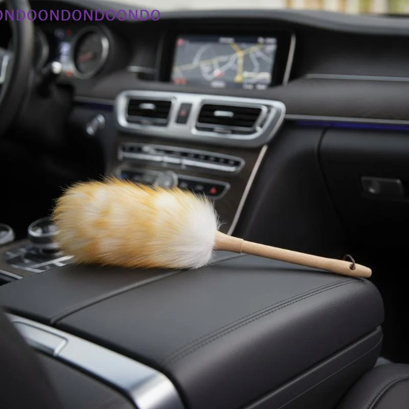 Genuine Wool Duster With Dense Fur Powerful Dust Removal Without Damaging Surfaces Use In Both Vehicles And The Home
