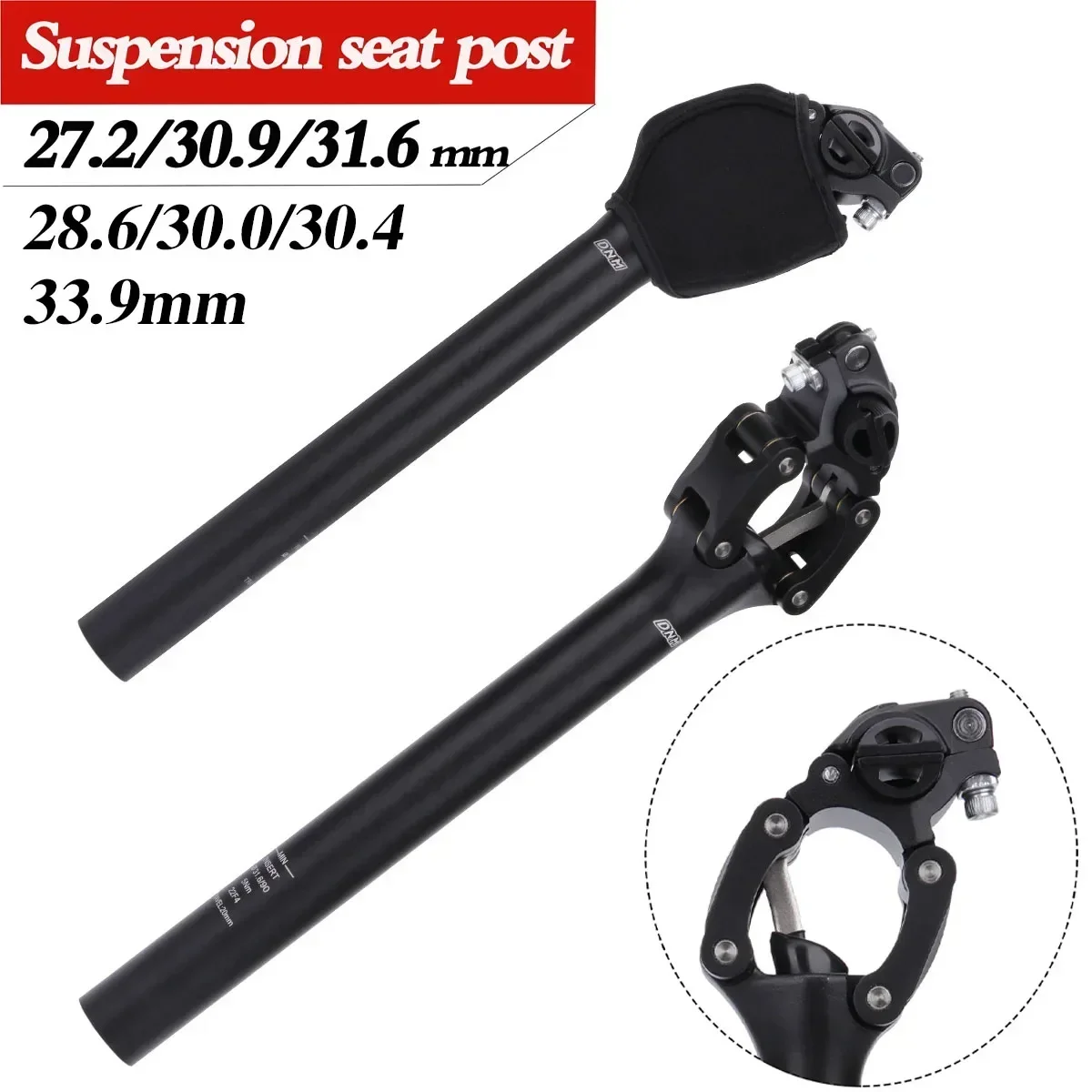 Bicycle Seatpost 27.2/28.6/30.0/30.4/31.6/33.9MM Dropper for mtb Mountain Bike Seat post with shock absorber suspension seats