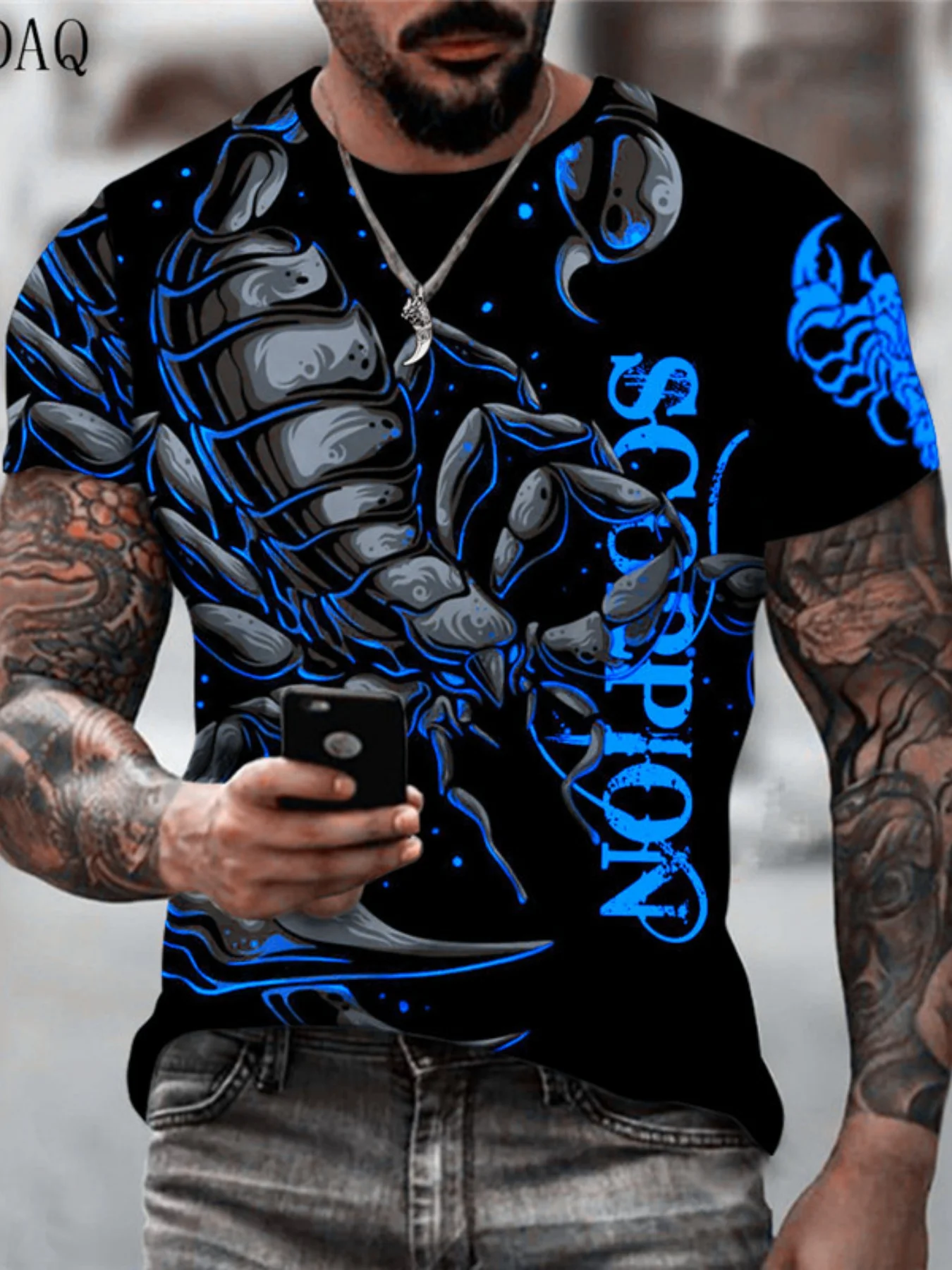 

New Men's T-Shirt Fashion 3D Animal Print Short Sleeve Clothes Round Neck Top Summer Fashion T-Shirts Casual Loose Mens T Shirt
