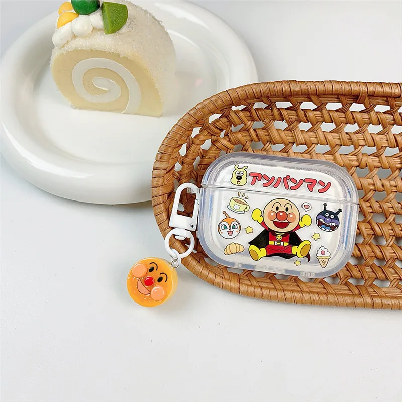 Japan Anime Anpanman DIY Earphone Case for AirPods 1 2 3 Pro Pro2 4 Pro3 アンパンマン Wireless Bluetooth earphones Headphone Cover