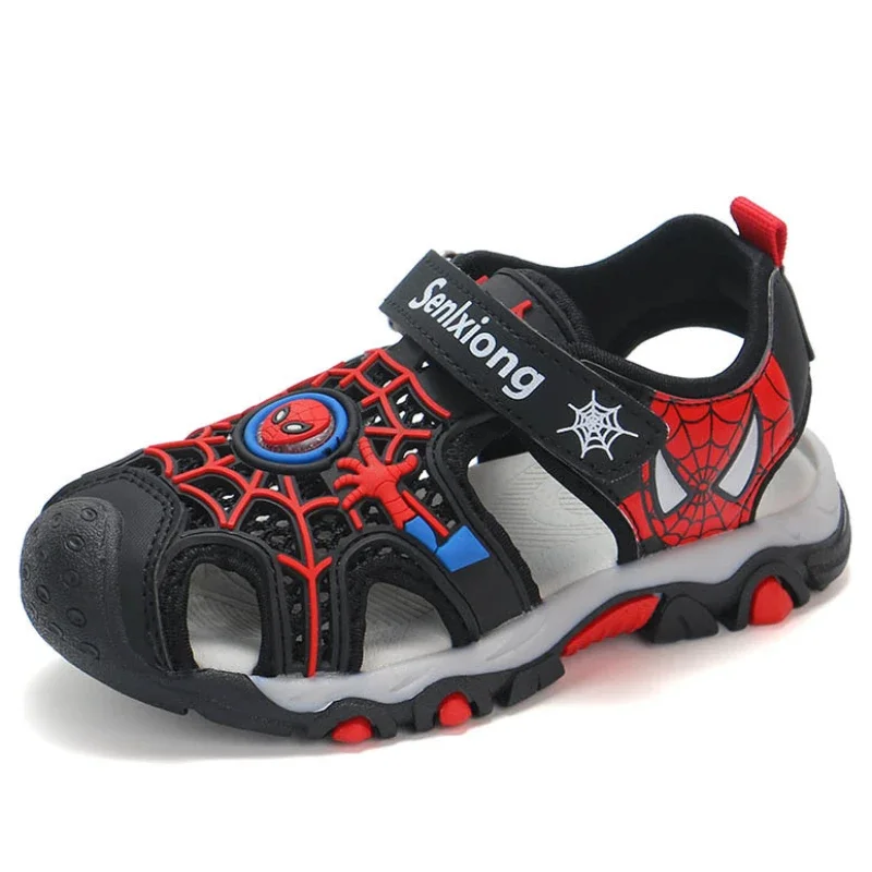 Disney sandali sportivi traspiranti estate cartone animato sandali Spiderman per ragazzi scarpe da spiaggia Casual suola morbida scarpe per bambini