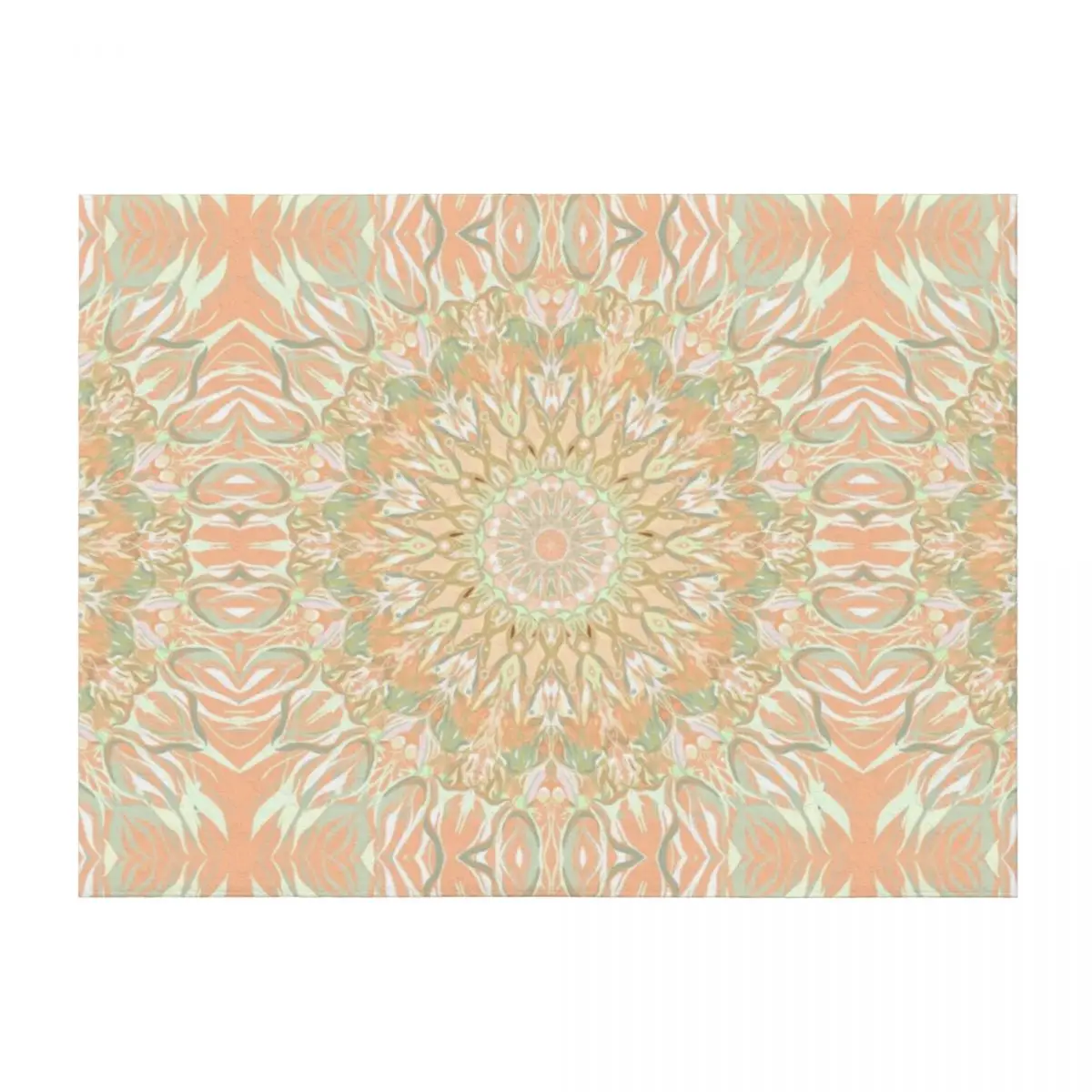 

Peach Boho Mandala Pastel Digital Design Throw Blanket Sofas Bed covers Kid'S sofa bed Blankets