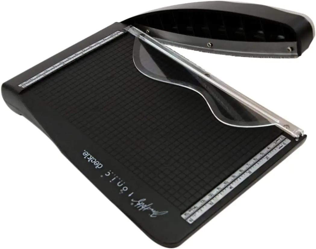 

Paper Cutter Tool-Guillotine Trimmer for Distressing Cardstock and Craft Paper,8.5 Inch Cutting Length with Ruler and Grid Lines
