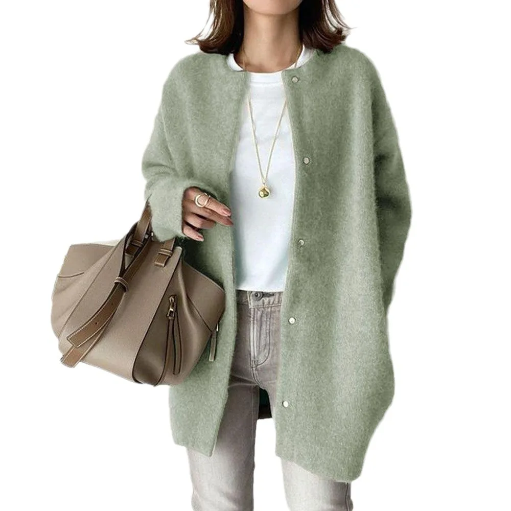 9 Colors in Stock 2026 Autumn New Super Soft Knitted Jacket Slim Design Niche Loose Jacket for Women 6