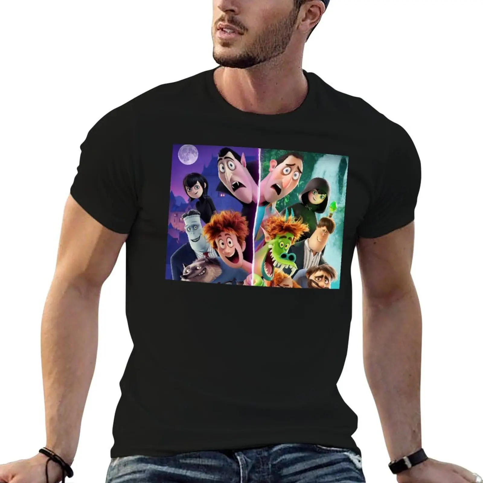 Animated Hotel - Transylvania - Transformia animated series T-Shirt customs anime t shirts boys animal print men clothing