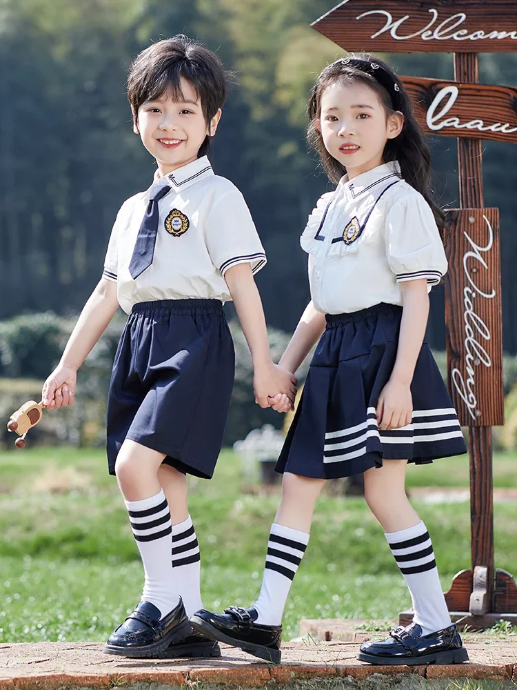 

Children's Performance Clothing British Academy Style Kindergarten Recitation Clothing Primary sailor School uniform