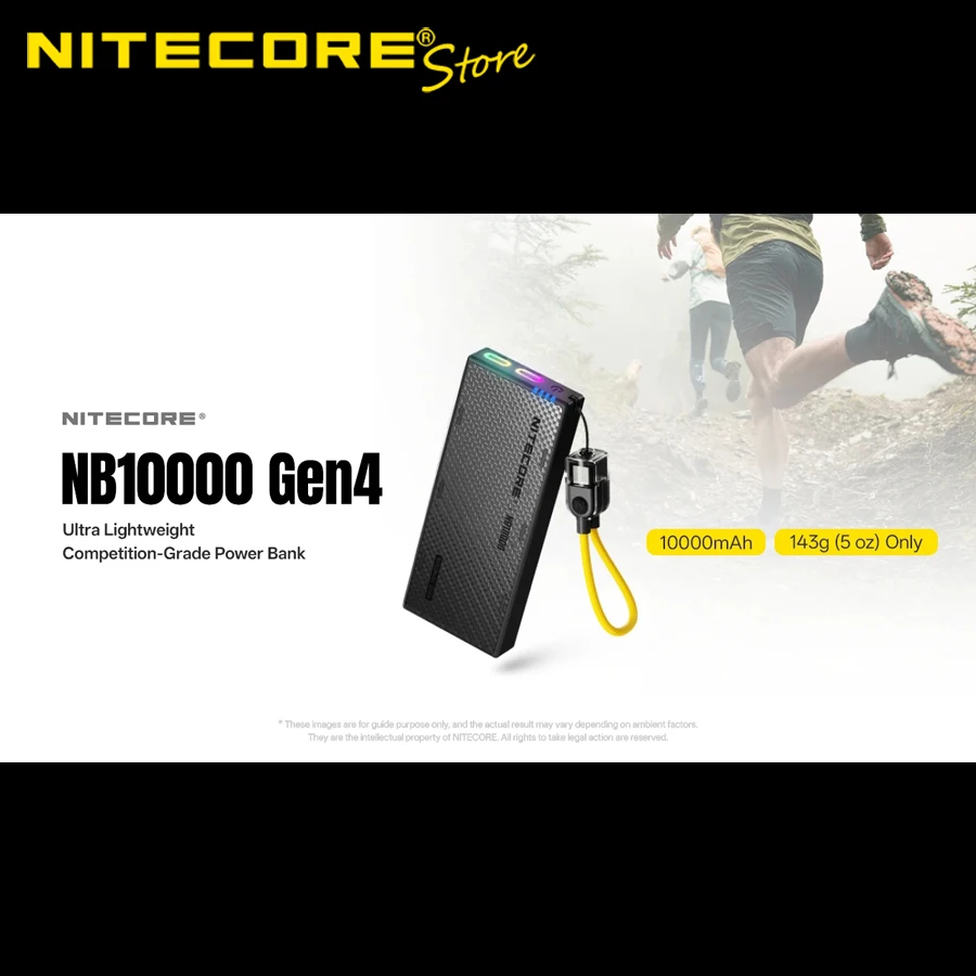 22.5W Fast Charging NITECORE NB10000 Gen4 Extended Battery Ultra Lightweight Competition-Grade Power Bank 10000mAh