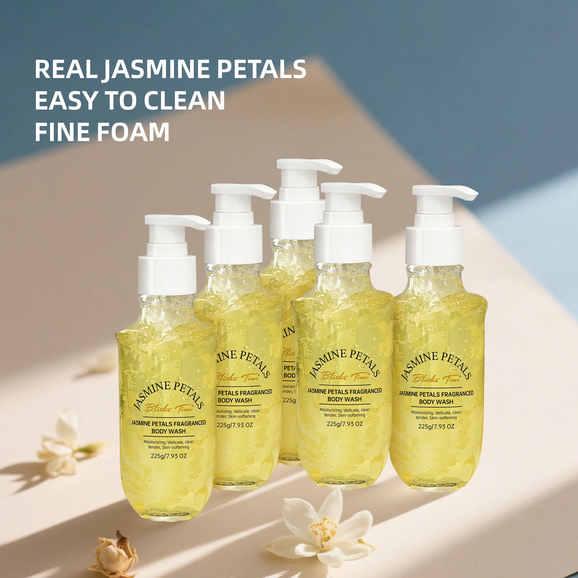 

Blithe Time 5X Jasmine Shower Gel 225g – Shea Butter Infused for Hydration, Plus a Boost of Beauty & Rich Fragrance