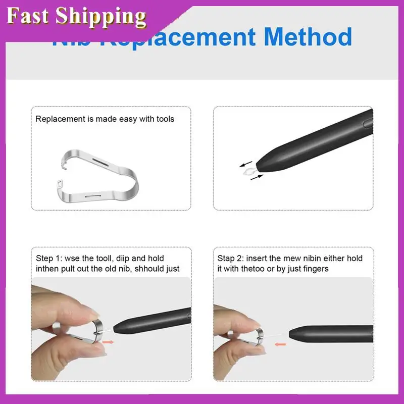 ABRI-15 Piece Replacement Pen Nib Set For Samsung Note 20 & S23 Ultra And S7/S8/S9 Tablets, Nib Removal Tool Included