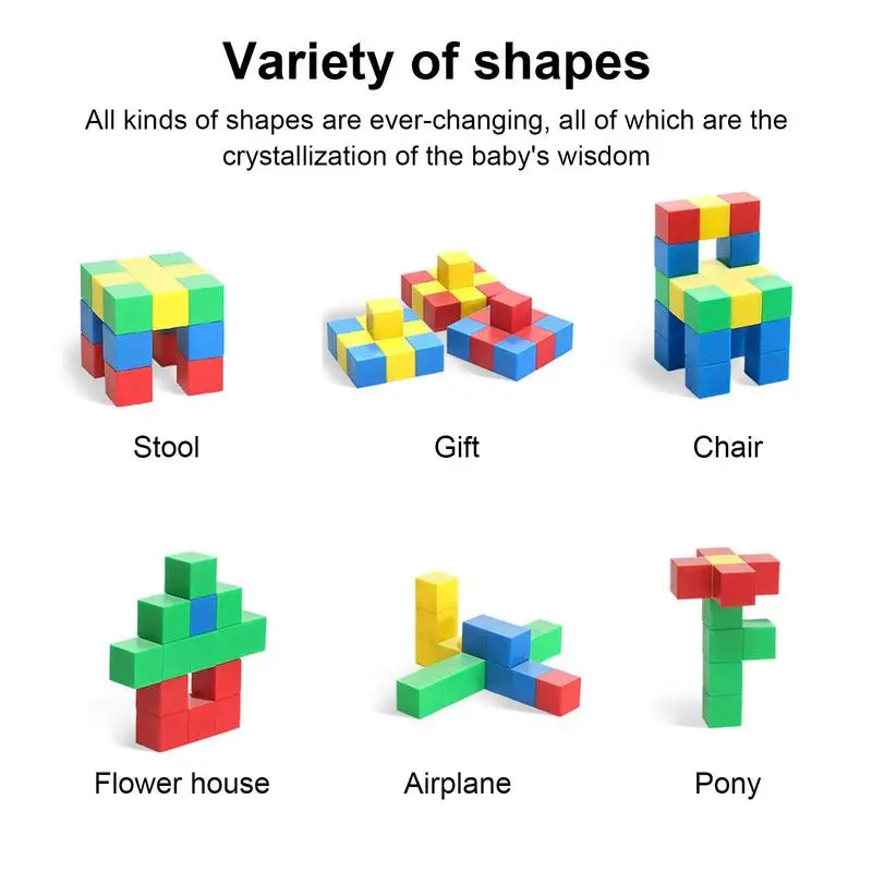 Blocchi di costruzione Montessori 3D cubi magnetici giocattolo sensoriale primi bambini educativi modello di costruzione per bambini ragazze ragazzi regali