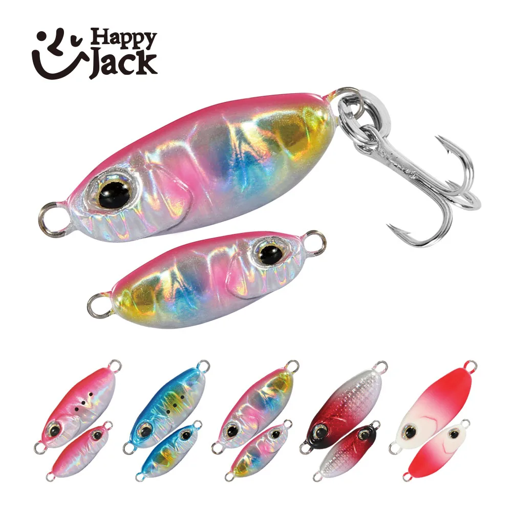 Happyjack new Metal Jig Spoon Lure Micro jig 5g 10g 15g Pesca Fishing Hard Artificial  Bait For Bass Saltwater Slow Jigging