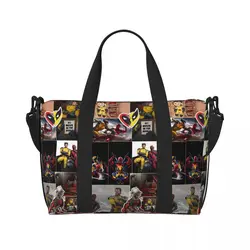 Custom Deadpool & Wolverine Wallpaper Tote Bag Women Large Capacity Wolverine Superhero Gym Beach Travel Bags