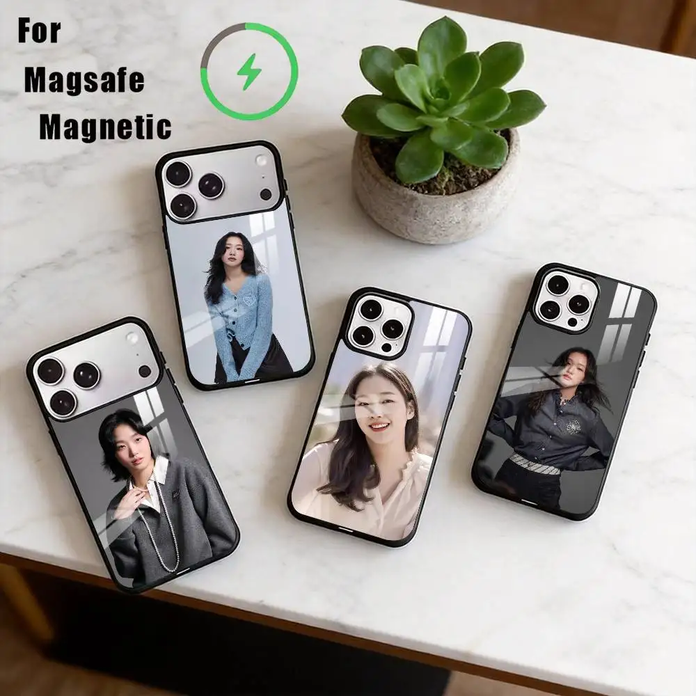 

K-Kim Go-eun Phone Case For iPhone17,16,15,14,13,12,11 Plus,Pro Magnetic For Magsafe Wireless Charging